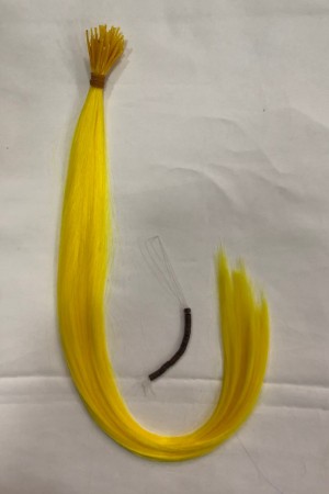 Fiber Renkli Boncuk Kaynaklık Saç Fosforlu Sar10 Adet +Takım Boncuğu